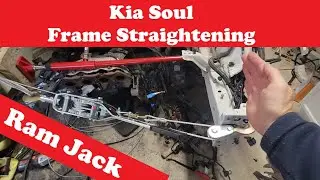 2018 Kia Soul Rebuild Part 3 - Frame Straightening with RAM JACK