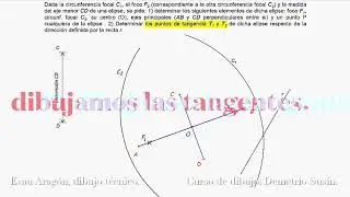 Evau Arag&oacute;n. Dibujo t&eacute;cnico. Junio 2019. Curvas c&oacute;nicas, muy completo. Selectividad. Paso a paso.
