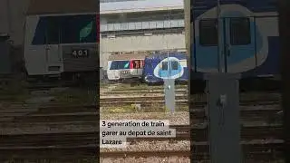 3 g&eacute;n&eacute;ration de train garer au depot de saint Lazare (Z6400 VB2N Z50000)