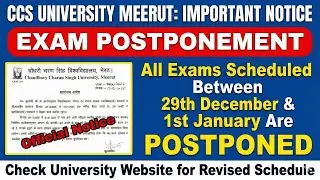 CCSU EXAM POSTPONED NEWS