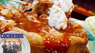 Receta: Budín de conchas y cajeta | Cocineros Mexicanos