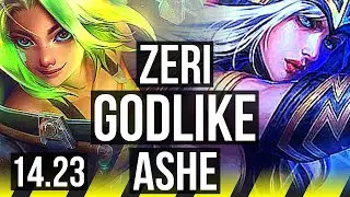 ZERI & Rakan vs ASHE & Braum (ADC) | Godlike | KR Master | 14.23