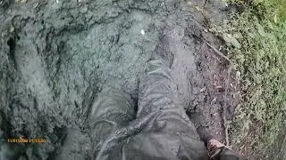 Very Muddy Forest Swamp in Full Body Waders
