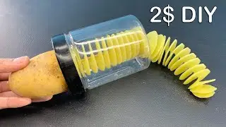 Just $2 to Make a Spiral Potato Cutter &ndash; No Skills Needed, Surprisingly Effective!