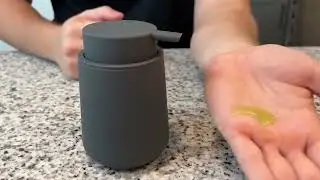 YAUKPH Matte Grey Liquid Hand Soap Dispenser Plastic, Modern Minimalist Style Review
