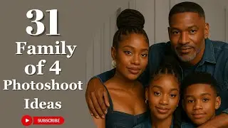Family of 4 Photoshoot Poses | Family Photoshoot Ideas You&rsquo;ll Love