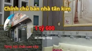 Chính chủ bán nhà tân kim Sổ Hồng riêng tặng nội thất Xe Hơi 1 tỷ 600 LH 0858 915 872