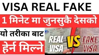 Visa real or fake Kasari ￼￼ | how to check visa real or fake in nepali 2023 | Visa real or fake
