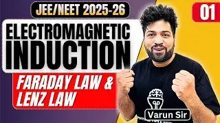 Electromagnetic Induction Class 12 ⚡ Faraday + Lenz Law Explained | JEE PYQ + CBSE 2026
