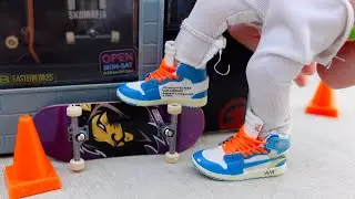 Finger Skateboard | Little Town | Tech Deck Ramp Unboxing | Finger Skateboard Tricks | Mini Nike