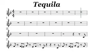 Tequila Flute Violin Sheet Music Backing Track Play Along Partitura