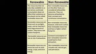 Renewable Vs Non-renewable Energy