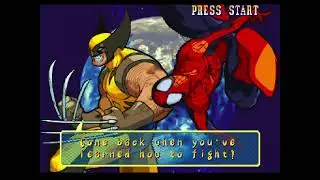 Marvel VS Capcom (Dreamcast) - Playthrough As Spider Man/Wolverine