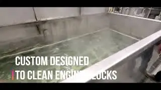 Custom Dip Agitation Parts Washer for Cleaning Engine Blocks | Jenfab