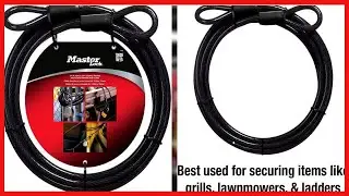 Master Lock 72DPF Steel Cable with Looped Ends, 15 ft. Long, 1 Pack, Black