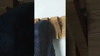 Hidden-Hook Coat Rack Woodworking Plan#shorts