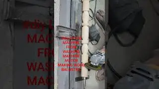 #diy LATHE MACHINE FROM WASHING MACHINE MOTOR MAKING WOOD BALUSTER