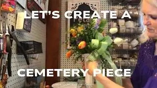 DIY Spring Cemetery Arrangement #diy #cemetery #loveone