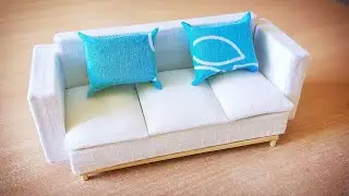 DIY Miniature Couch(No Sew)Mini Sofa|Easy Craft Ideas|Angie's Art and Craft