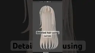 Detailed stylized hair in Blender using curves