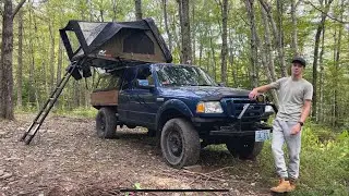 I Built a Flatbed Ford Ranger & Took It Camping | DIY Overland Truck Build Adventure