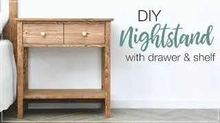 DIY Nightstand with drawer and shelf