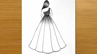 Girl Drawing | Girl Backside Drawing | DrawvEasy Girl | Drawing Easy | How to Draw a Girl | Art 