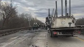 Fiery 18-wheeler crash shuts down I-10 West on Atchafalaya Basin Bridge for many hours