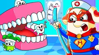 Rainbow Teeth BROKEN By HUNTRIX Candy! | Pup City Mystery | Dentist Cartoon | Hoo Doo Super Pup