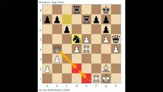 Tournament Analysis #1: IM Bartholomew vs. IM Andrew Tang (Queen's Gambit Declined)