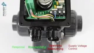 Connection of an electrical actuator from Valpes ER GF4