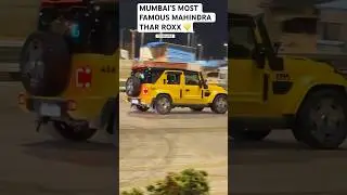 MUMBAI&rsquo;S MOST FAMOUS YELLOW MAHINDRA THAR ROXX SUV ENTRY IN MUMBAI MIDNIGHT #SHORTS#INDIA#CAR#thar