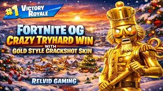 FORTNITE OG TRYHARD WIN WITH GOLD STYLE CRACKSHOT SKIN!!!❄️🎄| WINTERFEST GAMEPLAY - PART 5 |✨🎁