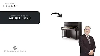 Steinway 1098 Upright Piano | Ebony Satin Finish | Premium Steinway Tone in a Compact Size