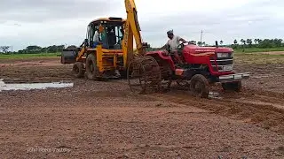 Mahindra youo 575 tractor not started jcb 3dx are kept out from the field