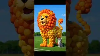 Trending Cartoon Video | balloon Lion 🦁  Funny Cartoon Video #funnycartoon #funnylion