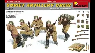 обзор набора фигур MiniArt  35231 1/35 Советские артиллеристы. Специальное издание.
