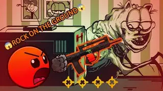 😱FNF The Great Punishment but ROCK ON THE GROUND Vs Gorefield V2 Sing it - Geometry Dash 2.3 MODS