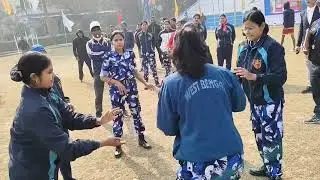 Police personnel women musical Ball passing competition Lady RAF 💪 V'S General 