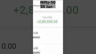 Paper Trade-30Jan 2.8L #profit  #nifty #fnotrading  #firsttrade #firsttime