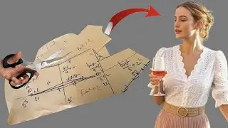 Sew Your Own Elegant V-Neck Lace Blouse| Timeless Floral Top for Women Over 50