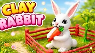 Clay Rabbit Making | Satisfying Clay Art | Miniature Clay Rabbit | Polymer Clay Rabbit Tutorial #diy