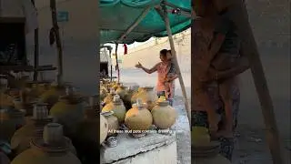 Drinking water in mud pot ❤️ at Rajasthan #puthettutravelvlog #vanlife  #campervan #rajasthan #port