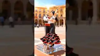 Pareja Mu&ntilde;ecos Bailando Flamenco