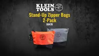 Klein Tools Zipper Bag, Stand-Up Tool Pouch, 2-Pack