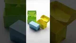 DIY Rectangular Box | Paper BOX with LID and No Glue | Easy Origami Paper Craft | DIY