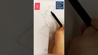 draw dancing woman silhouette: easy drawing #shorts #drawing #silhouette
