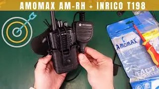 Кобура для рации Amomax AM-RH + Inrico T198 (сетевая радиостанция Zello) - крепление на ремень с поворотным рычагом на 360 градусов
