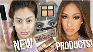 TRYING NEW MAKEUP! First Impressions & Review | Urban decay, HUDA Beauty,