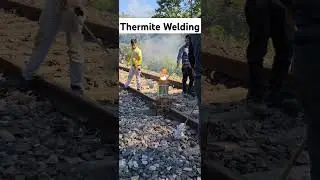 Thermite Welding #Destressing #railwork #railway #railworker #indianrailways #railworker #railjoint